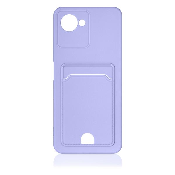 фото Чехол для realme c30/narzo 50i, фиолетовый (rmcardcase-01) df