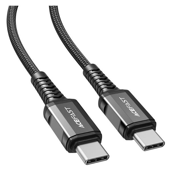 фото Кабель c1-03 usb-c to usb-c aluminum 1,2m black (af-c1-03-bk) acefast