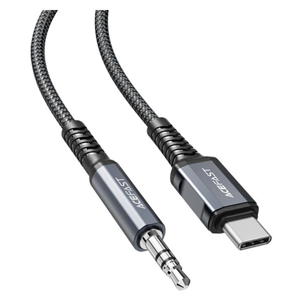 фото Кабель c1-08 usb-c to 3,5mm aluminum 1,2m grey (af-c1-08-gy) acefast