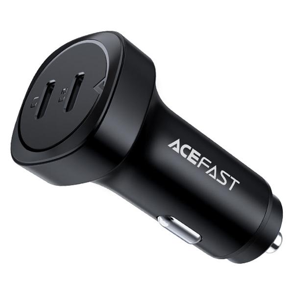 фото Автомобильное зарядное устройство b2 72w 2xusb-c (af-b2-bk) acefast