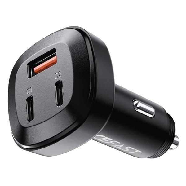 фото Автомобильное зарядное устройство b3 66w three-port metal car charger (af-b3-bk) acefast