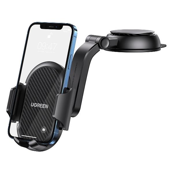 фото Автомобильный держатель lp405 waterfall-shaped suction cup phone mount black (20473) ugreen