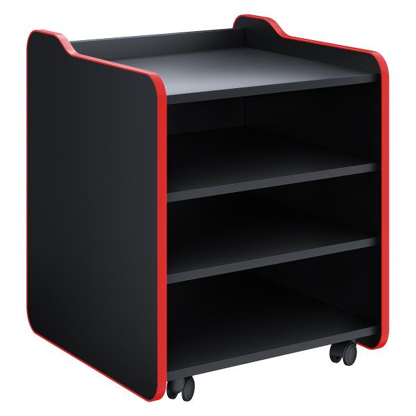 фото Тумба для игрового компьютерного стола case lite 50 black/red (cs-2bkrd-lt) vmmgame