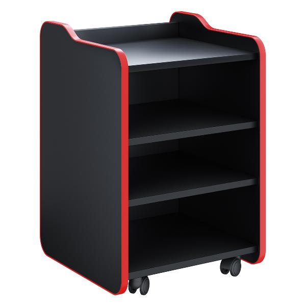 фото Тумба для игрового компьютерного стола case lite 40 black/red (cs-1bkrd-lt) vmmgame