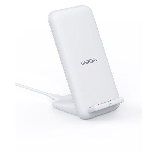 фото Беспроводное зарядное устройство cd221 wireless charger stand 15w white (80576) ugreen