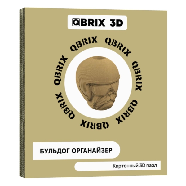 фото 3d-пазл "бульдог", органайзер (20005) qbrix