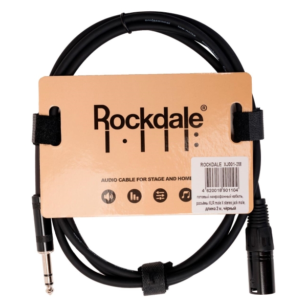 фото Микрофонный кабель xlr/jack 6,5, 2 м (xj001-2m) rockdale