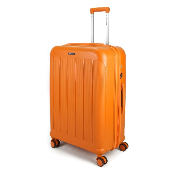 фото Чемодан полипропилен, вертикальные полосы, 110 л, оранжевый (15271-2) sweetbags