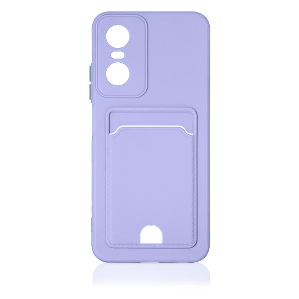 фото Чехол для tecno pop 6 pro, сиреневый (tcardcase-02) df