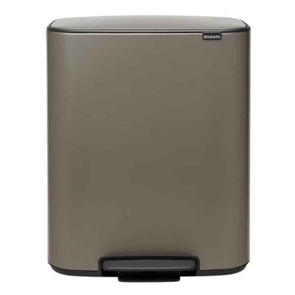 фото Мусорный бак pedal bin bo, с педалью, 60 л, платиновый (211409) brabantia