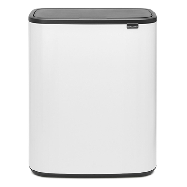 фото Мусорный бак touch bin bo, 2х30 л, белый (221408) brabantia