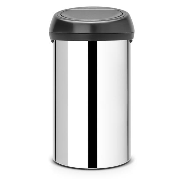 фото Мусорный бак touch bin, 60 л, стальной полированный (402586) brabantia