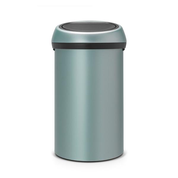 фото Мусорный бак brabantia touch bin, 60 л, мятный металлик (402449)