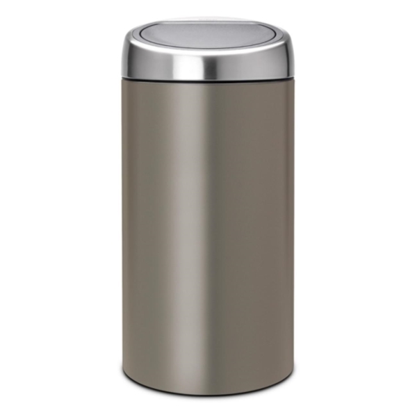 фото Мусорный бак touch bin, 2х20 л, платиновый (403101) brabantia