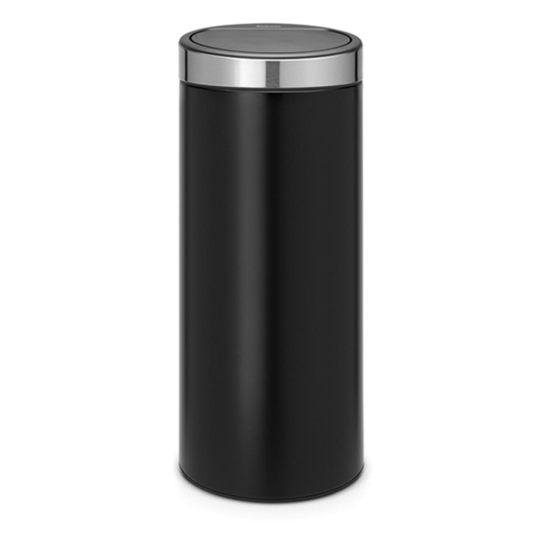 фото Мусорный бак touch bin new, 30 л, черный матовый (115448) brabantia