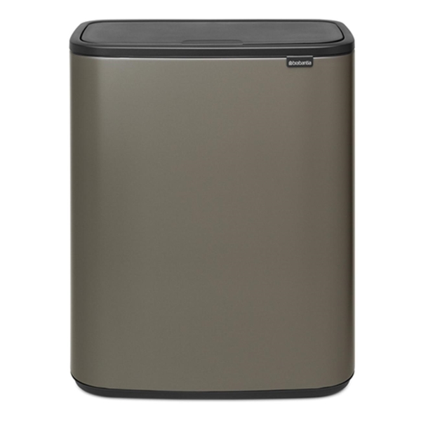 фото Мусорный бак touch bin bo, 60 л, платиновый (223068) brabantia