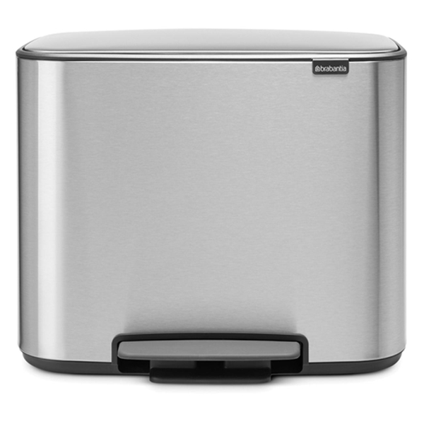 фото Мусорный бак pedal bin bo, 36 л, стальной матовый (121487) brabantia