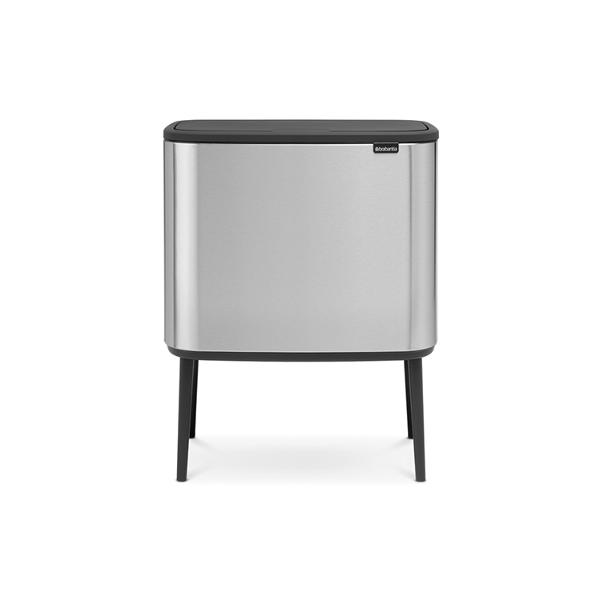 фото Мусорный бак touch bin bo, 11х23 л, стальной матовый (316227) brabantia