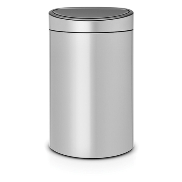 фото Мусорный бак touch bin new, 40 л, серый металлик (114922) brabantia