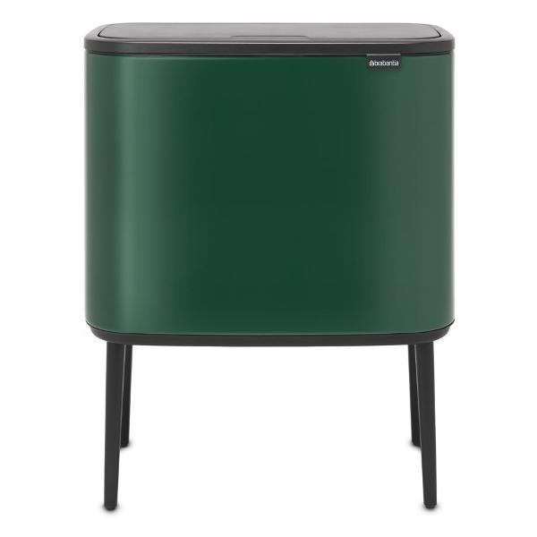 фото Мусорный бак touch bin bo, 3х11 л, зеленая сосна (304200) brabantia