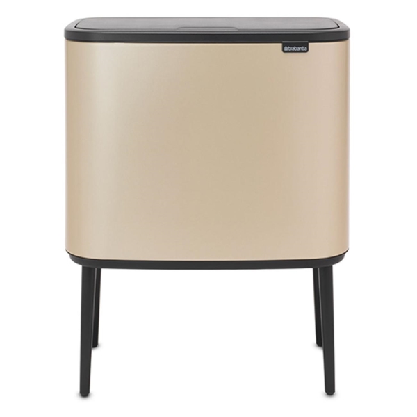 фото Мусорный бак touch bin bo, 11+23 л, шампань (304620) brabantia