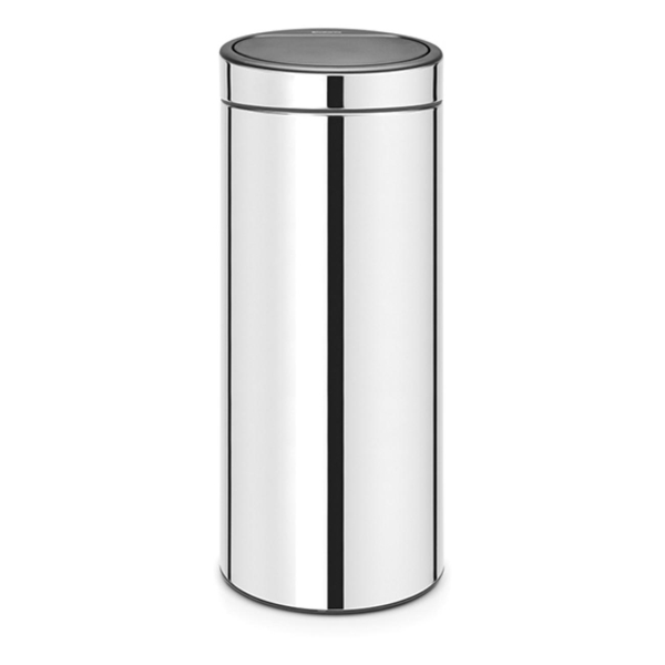 фото Мусорный бак touch bin new, 30 л, стальной полированный (115325) brabantia