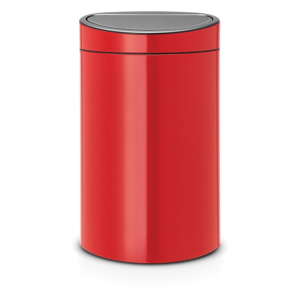 фото Мусорный бак touch bin new, 40 л, пламенно-красный (114960) brabantia