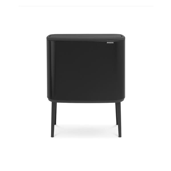 фото Мусорный бак touch bin bo, 11+23 л, черный матовый (316203) brabantia