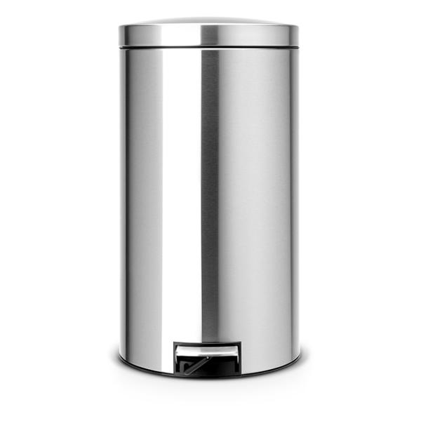 фото Мусорный бак pedal bin, 45 л, fpp стальной матовый (424205) brabantia