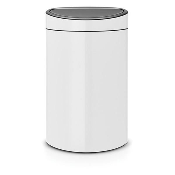 фото Мусорный бак touch bin new, 40 л, белый (114984) brabantia