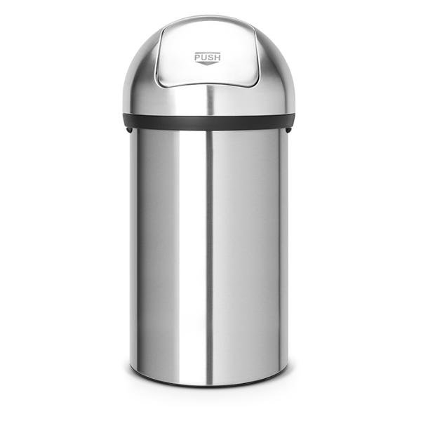 фото Мусорный бак push bin, 60 л, стальной матовый (484520) brabantia