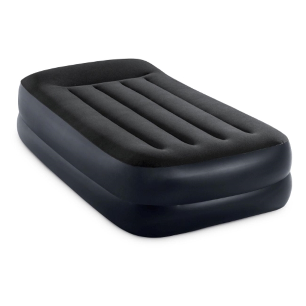 фото Надувная кровать pillow rest raised bed, 99х191х42 см, с подголовником, встроенный насос (64122np) intex