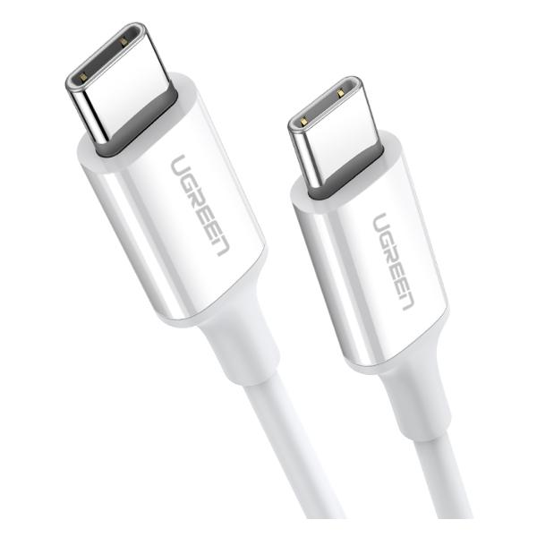 фото Кабель us264 usb-c 2.0 male to usb-c 2.0 male 3a 2m white (60520) ugreen