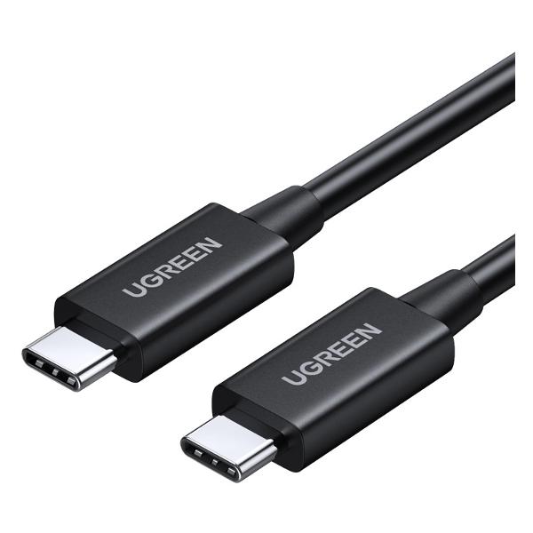 фото Кабель us507 usb 4 gen3 type-c male to type-c male 5a 0.8m black (30691) ugreen