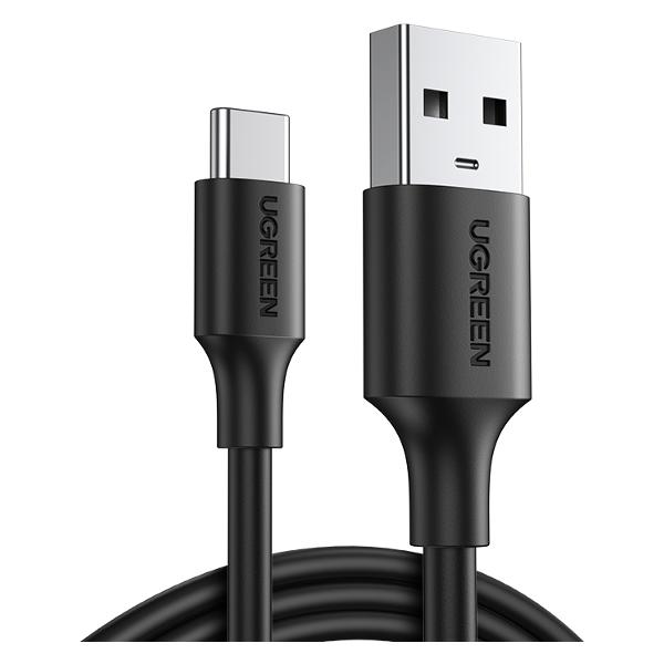 фото Кабель us287 usb-a 2.0 to usb-c nickel plating 1.5m black (60117) ugreen