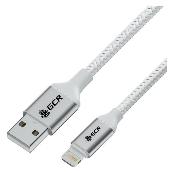 фото Кабель usb/lightning mfi, нейлон, 1.0m white (gcr-53077)