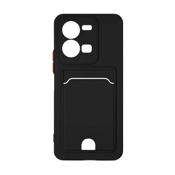 фото Чехол для vivo y35 black (vcardcase-01) df