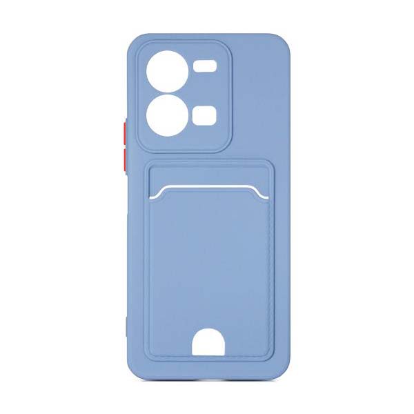 фото Чехол для vivo y35 grey/blue (vcardcase-01) df