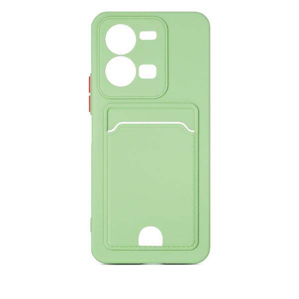 фото Чехол для vivo y35 light green (vcardcase-01) df