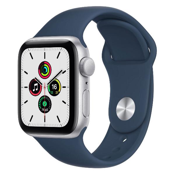 фото Смарт-часы watch se gps 44mm aluminum case with abyss blue sport band (mkq43) apple