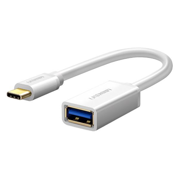 фото Кабель us154 usb-c male to usb 3.0 a female white (30702) ugreen