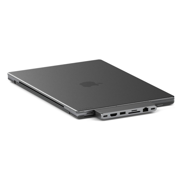 фото Чехол eco hardshell case для macbook pro 14", дымчатый (st-mbp14dr) satechi