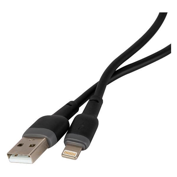 фото Кабель usb/lightning, 1m black (ут000030880) red-line