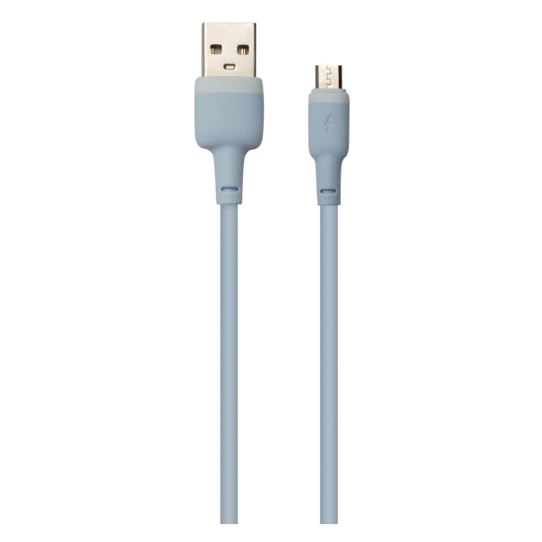 фото Кабель usb/microusb, 1m light blue (ут000030877) red-line