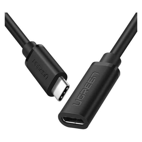 фото Кабель ed008 usb type c male to female extension 0.5m black (40574) ugreen