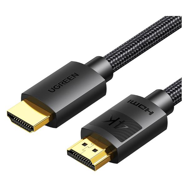 фото Кабель hd119 4k hdmi male to male braided 1m black (30999) ugreen