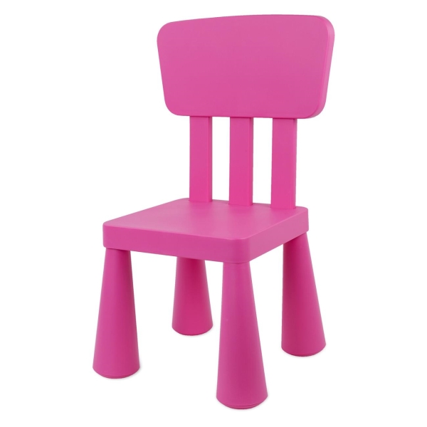 фото Стул детский "мамонт", пластиковый со спинкой, от 2 до 7 лет, розовый (532751) noname