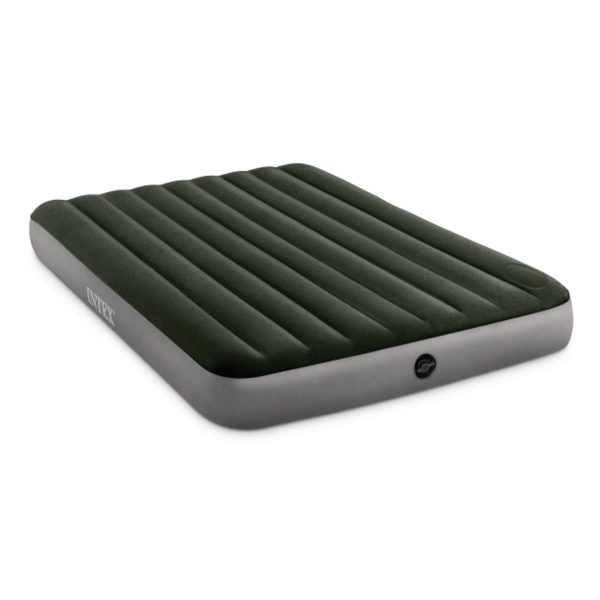 фото Надувной матрас classic downy airbed fiber-tech, 137х191х25 см, встроенный насос (64778) intex