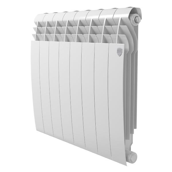 фото Биметаллический радиатор biliner, 8 секций, 1,64 л white royal thermo