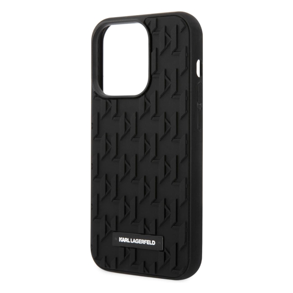 фото Чехол 3d rubber monogram metal logo hard для iphone 14 pro (klhcp14lrupklpk) karl-lagerfeld